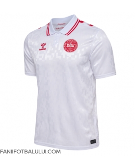 Danemarca Tricou Fotbal Replică European 2024 Barbati Deplasare